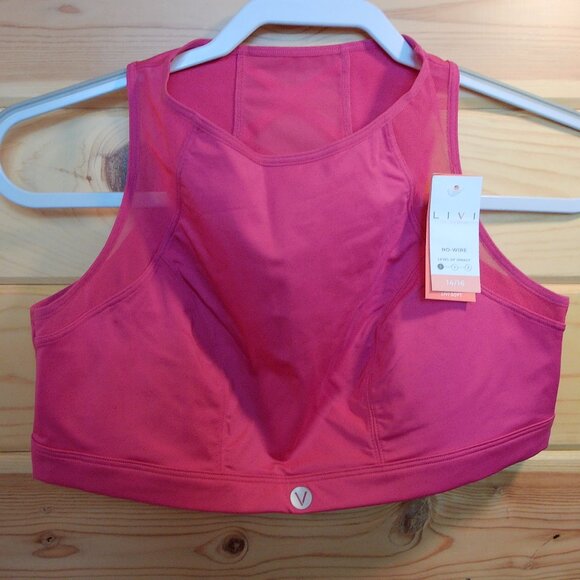NWTS LIVI Wireless Low-Impact Wicking High-Neck Sports Bra Size 14/16 - Picture 1 of 3